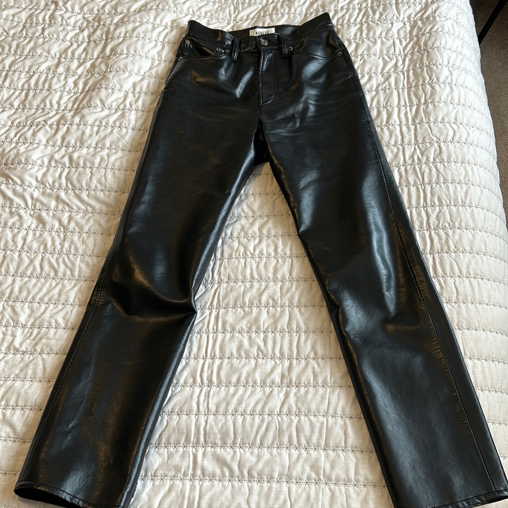 AgoldE recycled leather 90s pinch waist size 24